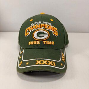 Green Bay Packers Football Super Bowl Champions Four Time NFL Hat Cap